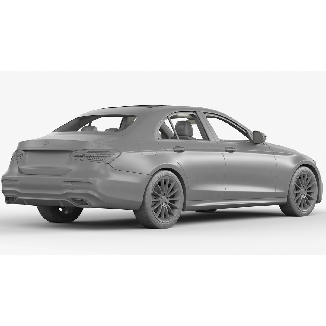 Mercedes-Benz E-Class 3D Model – High Poly Executive Car, FBX, OBJ - View 19