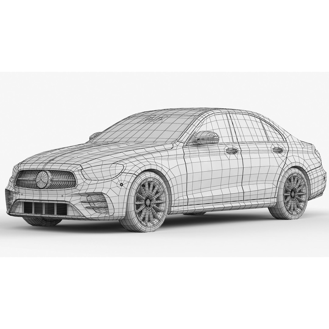 Mercedes-Benz E-Class 3D Model – High Poly Executive Car, FBX, OBJ - View 20