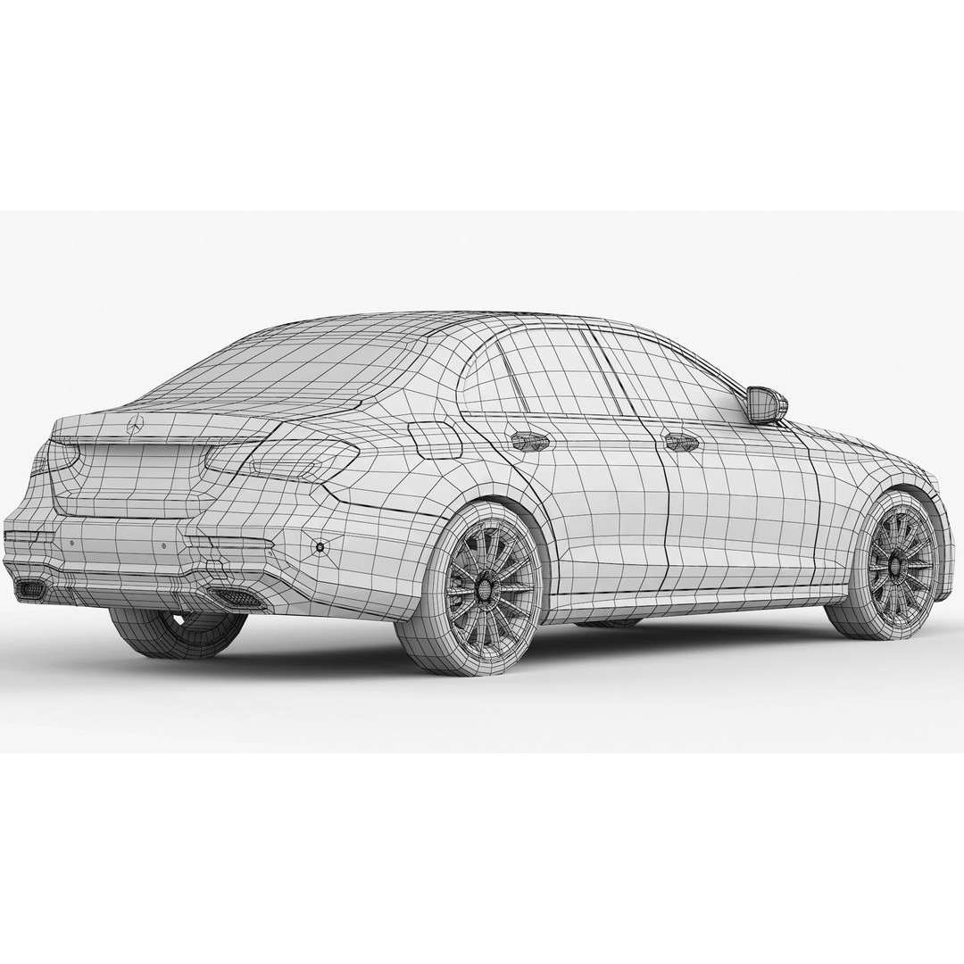 Mercedes-Benz E-Class 3D Model – High Poly Executive Car, FBX, OBJ - View 22