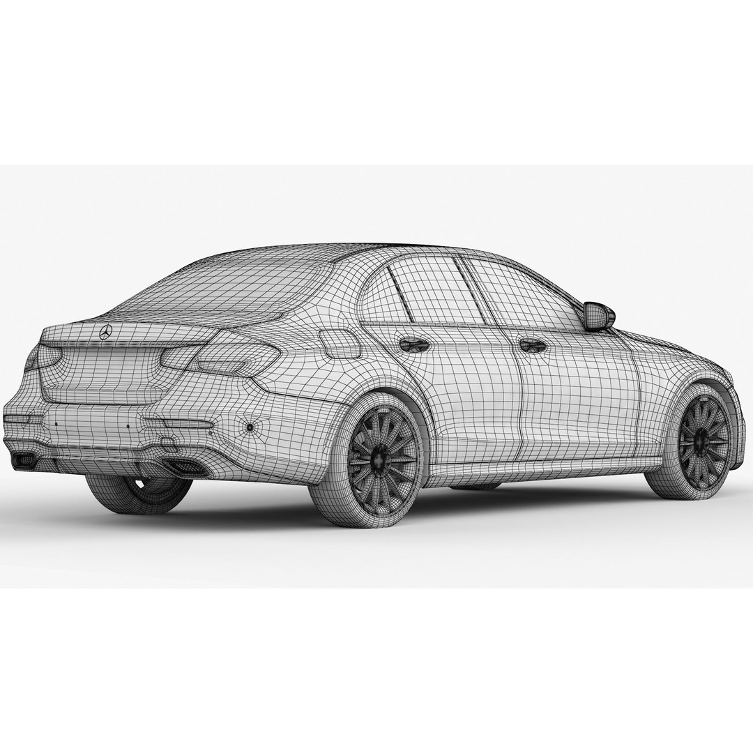 Mercedes-Benz E-Class 3D Model – High Poly Executive Car, FBX, OBJ - View 23