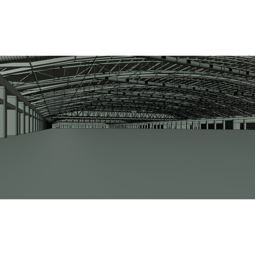 Exhibition Hall Interior 3D Model – Low Poly Game Asset, FBX, OBJ