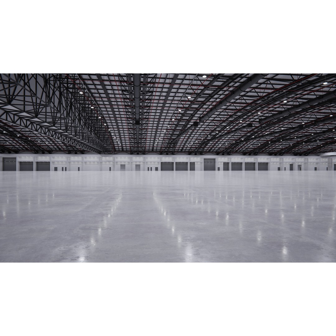 Exhibition Hall Interior 3D Model – Low Poly Game Asset, FBX, OBJ - View 11