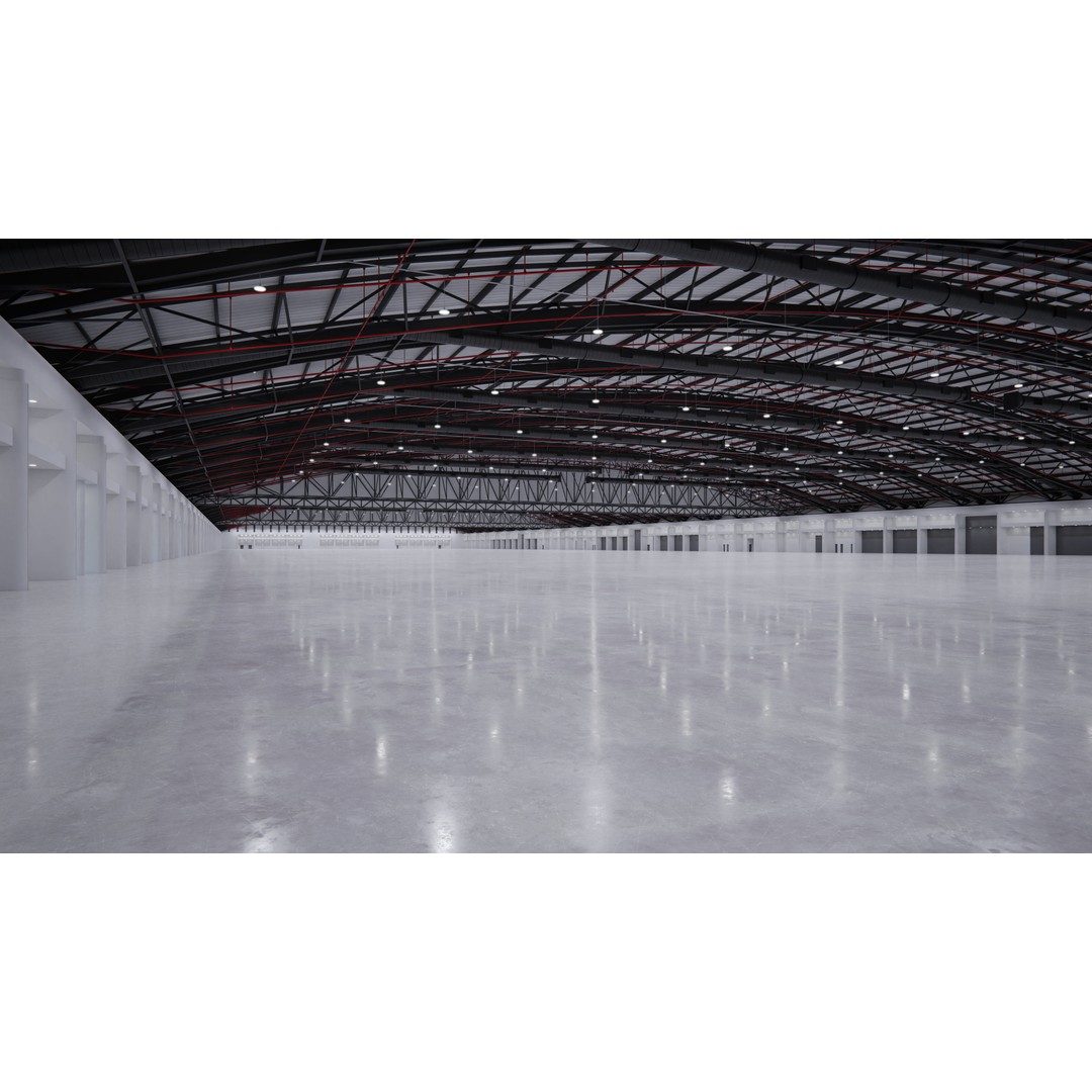 Exhibition Hall Interior 3D Model – Low Poly Game Asset, FBX, OBJ - View 13