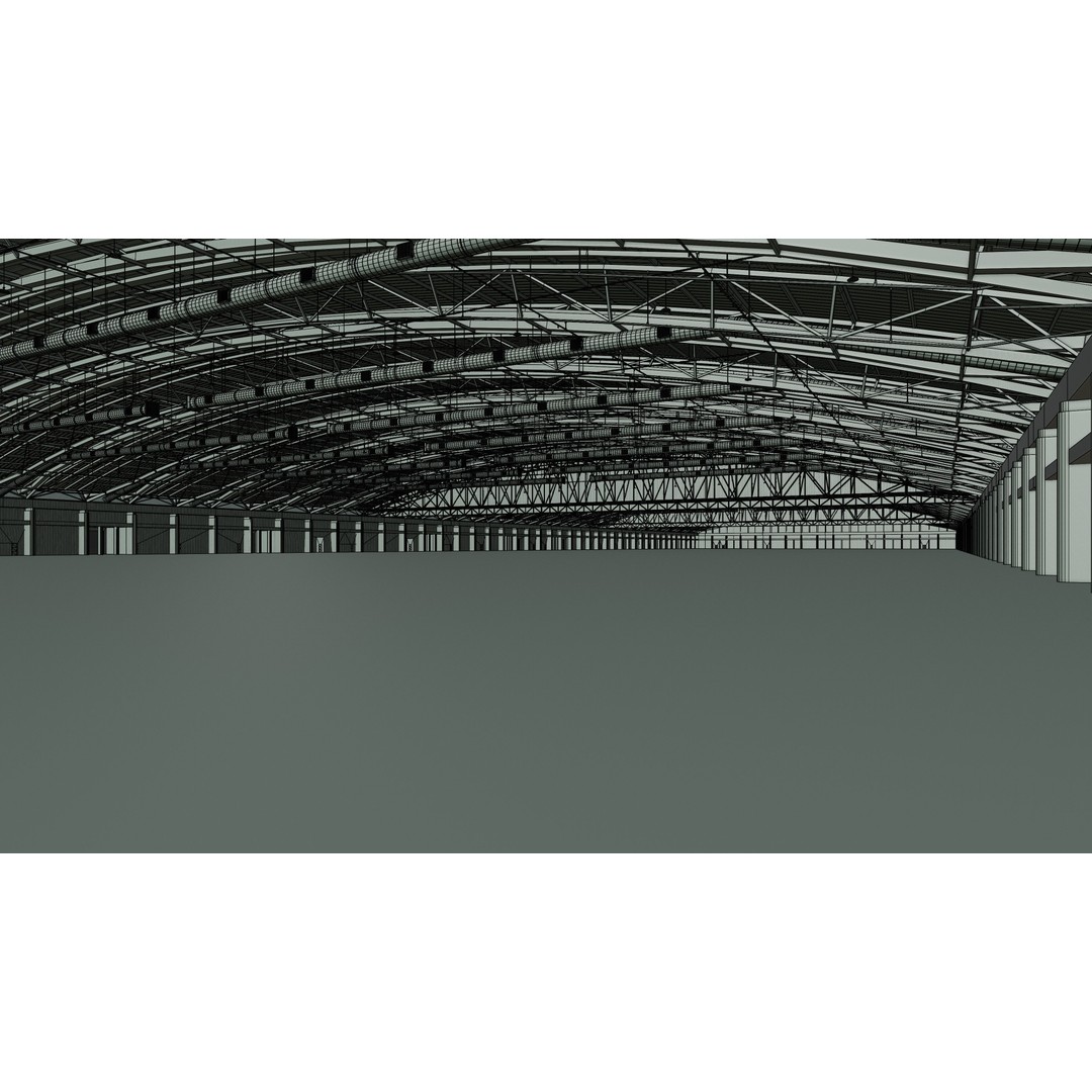 Exhibition Hall Interior 3D Model – Low Poly Game Asset, FBX, OBJ - View 15