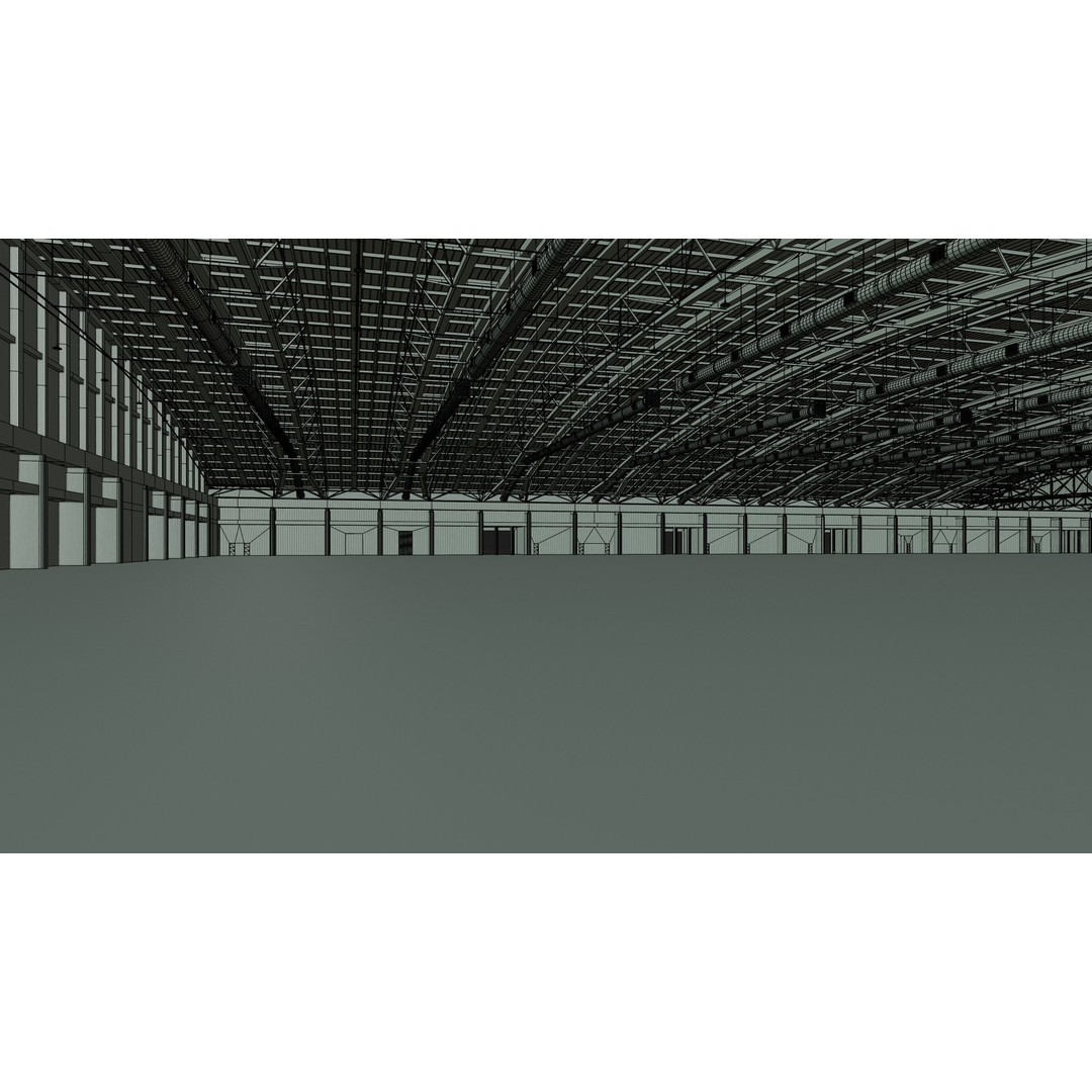 Exhibition Hall Interior 3D Model – Low Poly Game Asset, FBX, OBJ - View 16