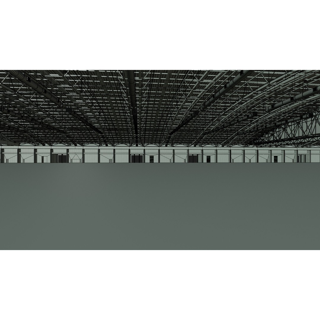 Exhibition Hall Interior 3D Model – Low Poly Game Asset, FBX, OBJ - View 18