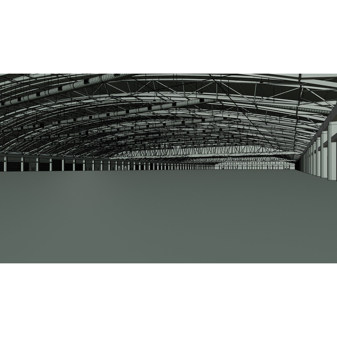 Exhibition Hall Interior 3D Model – Low Poly Game Asset, FBX, OBJ - View 22
