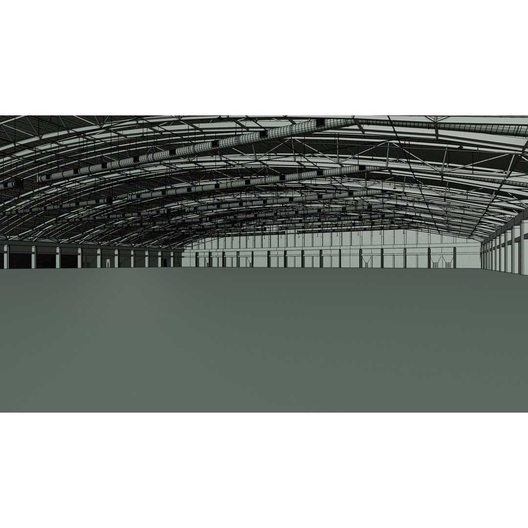 Exhibition Hall Interior 3D Model – Low Poly Game Asset, FBX, OBJ - View 24