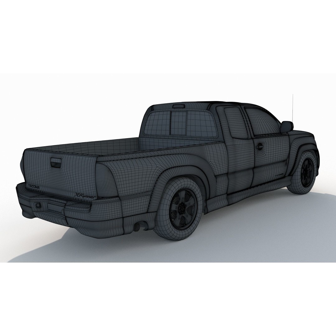 Toyota Tacoma XRunner TRD 3D Model – High Poly Game Asset, FBX, OBJ