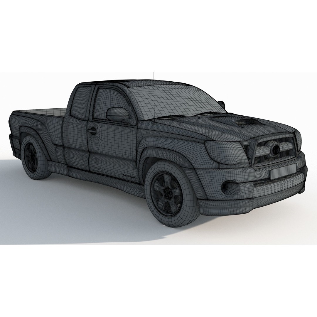 Toyota Tacoma XRunner TRD 3D Model – High Poly Game Asset, FBX, OBJ - View 12