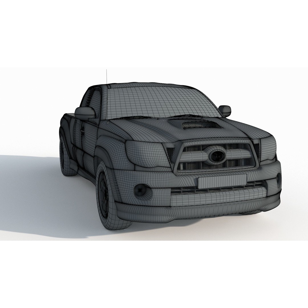Toyota Tacoma XRunner TRD 3D Model – High Poly Game Asset, FBX, OBJ - View 13