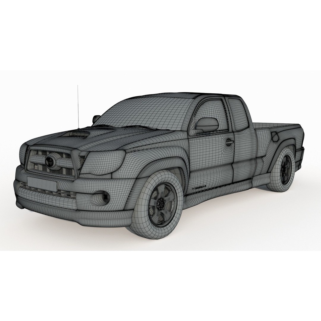Toyota Tacoma XRunner TRD 3D Model – High Poly Game Asset, FBX, OBJ - View 14