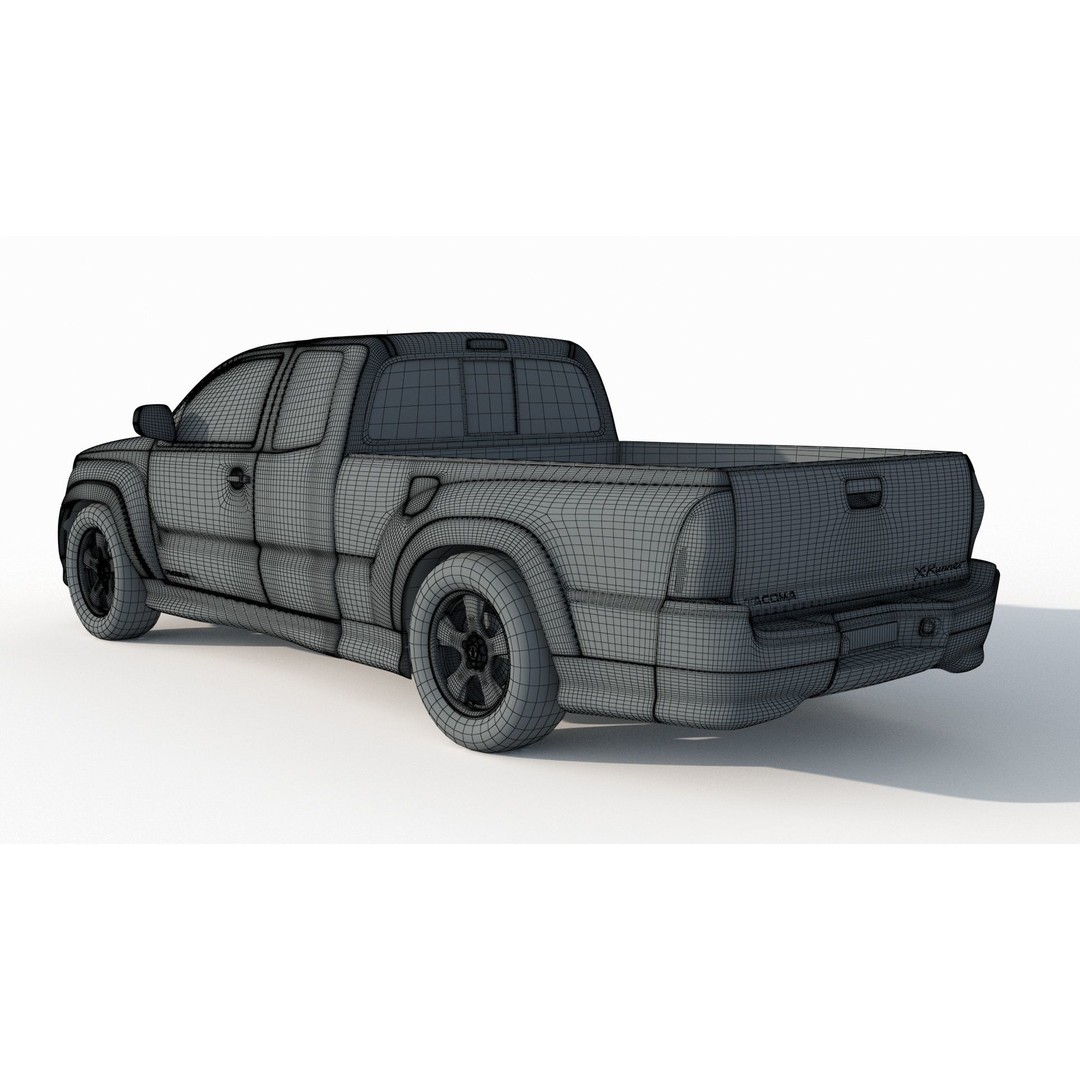 Toyota Tacoma XRunner TRD 3D Model – High Poly Game Asset, FBX, OBJ - View 15