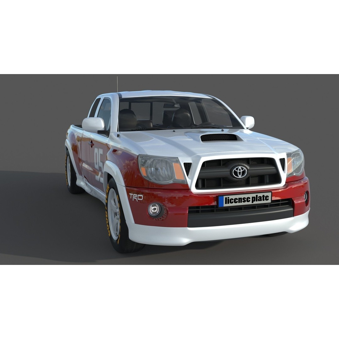 Toyota Tacoma XRunner TRD 3D Model – High Poly Game Asset, FBX, OBJ - View 5