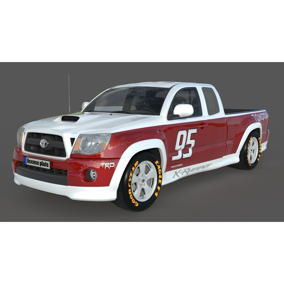 Toyota Tacoma XRunner TRD 3D Model – High Poly Game Asset, FBX, OBJ - View 6