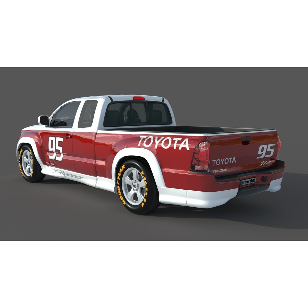 Toyota Tacoma XRunner TRD 3D Model – High Poly Game Asset, FBX, OBJ - View 7