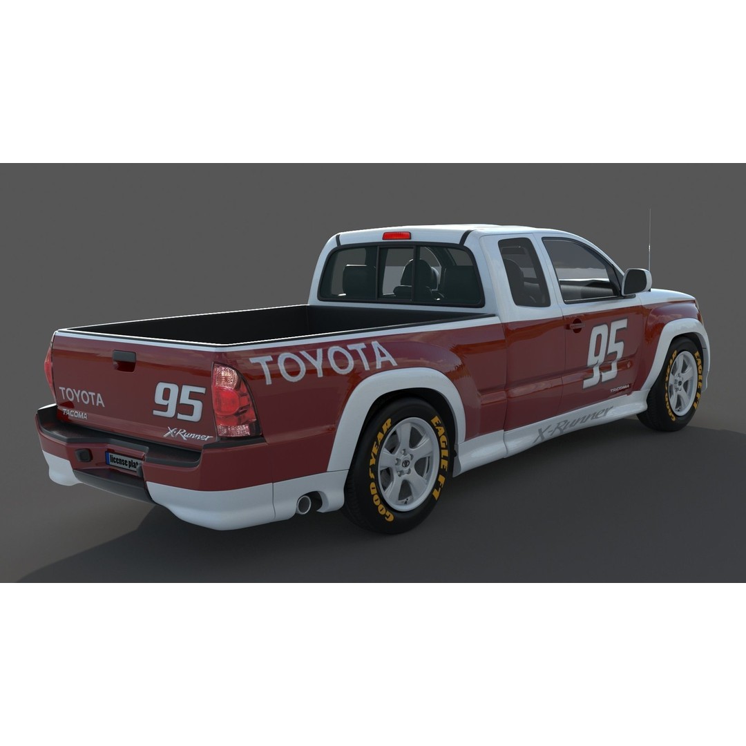 Toyota Tacoma XRunner TRD 3D Model – High Poly Game Asset, FBX, OBJ - View 8