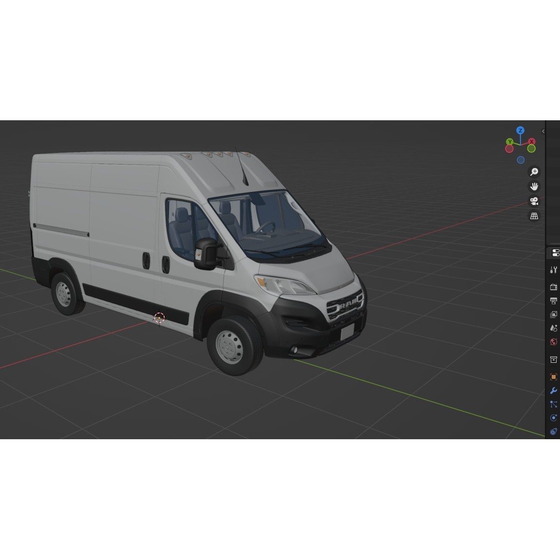 2024 Ram ProMaster L2H2 - Detailed Interior 3D Model