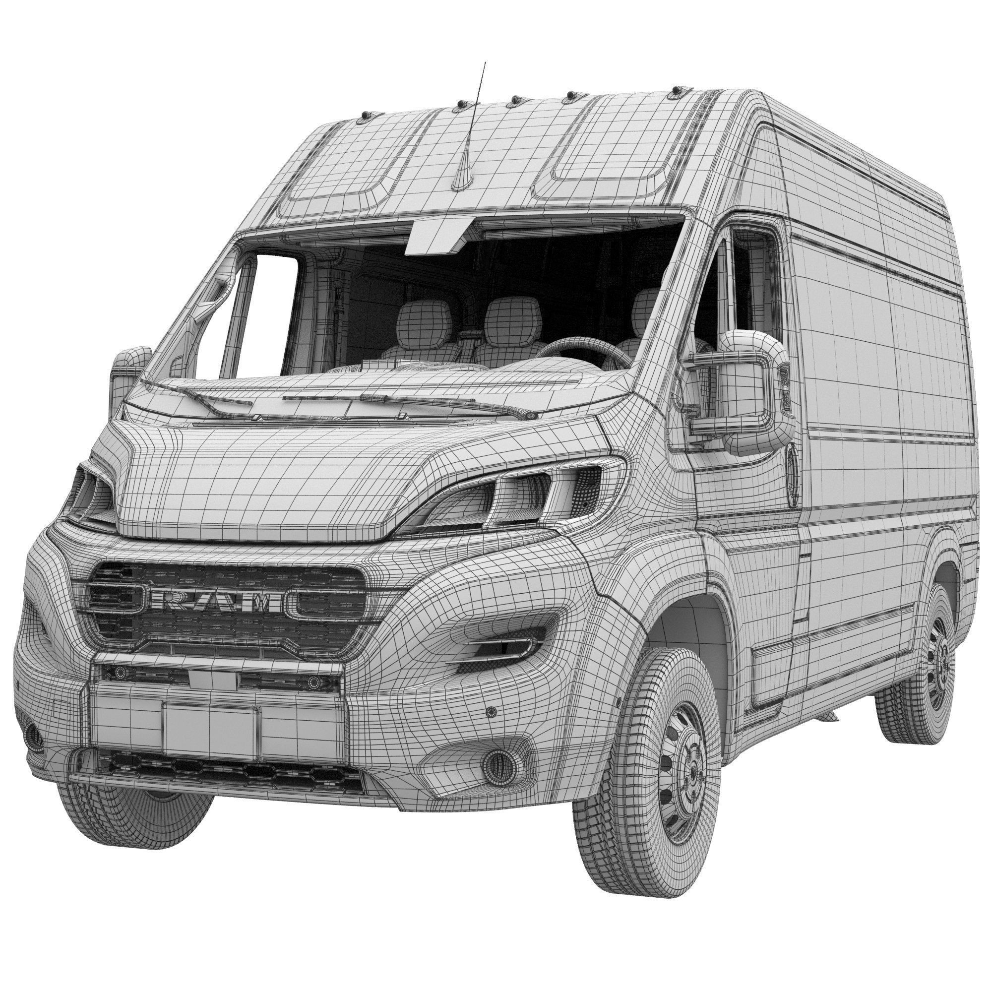 2024 Ram ProMaster L2H2 - Detailed Interior 3D Model - View 17