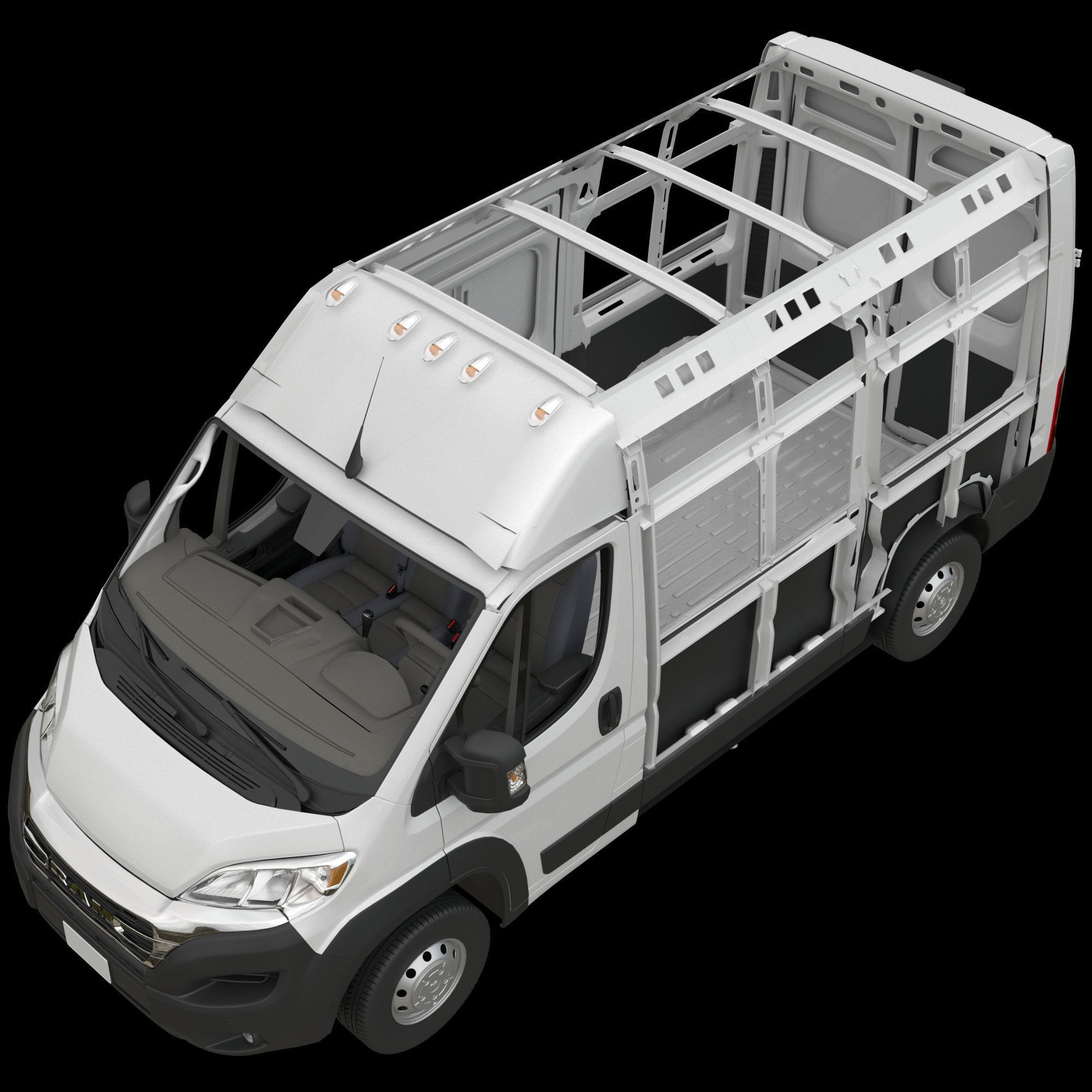 2024 Ram ProMaster L2H2 - Detailed Interior 3D Model - View 23