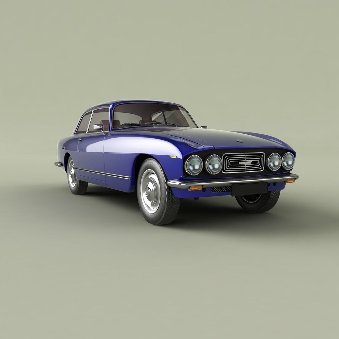 Bristol 411 Series 2 3D Model – High Poly Classic Car with Textures - View 11