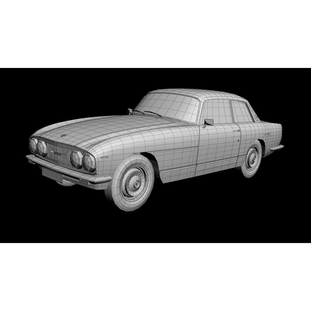 Bristol 411 Series 2 3D Model – High Poly Classic Car with Textures - View 15