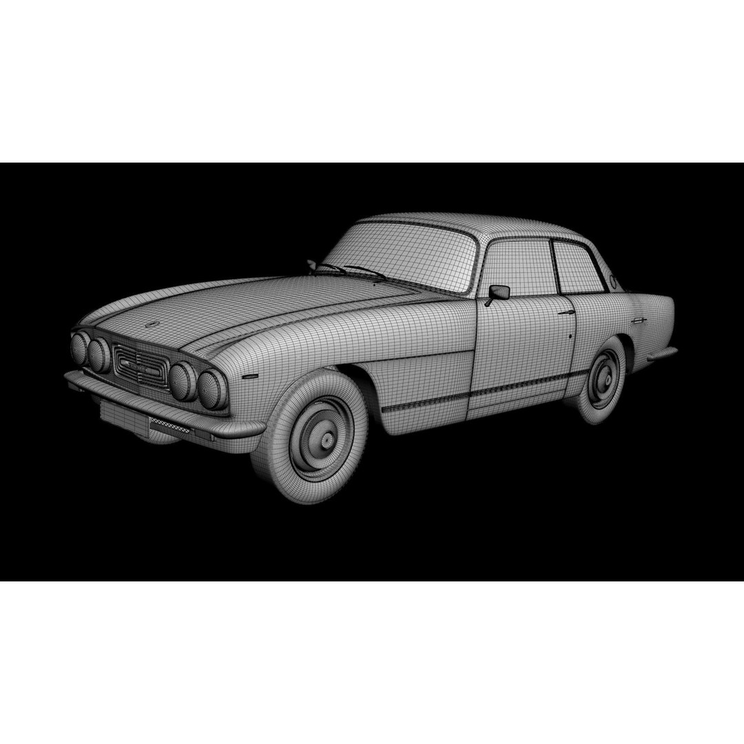 Bristol 411 Series 2 3D Model – High Poly Classic Car with Textures - View 16