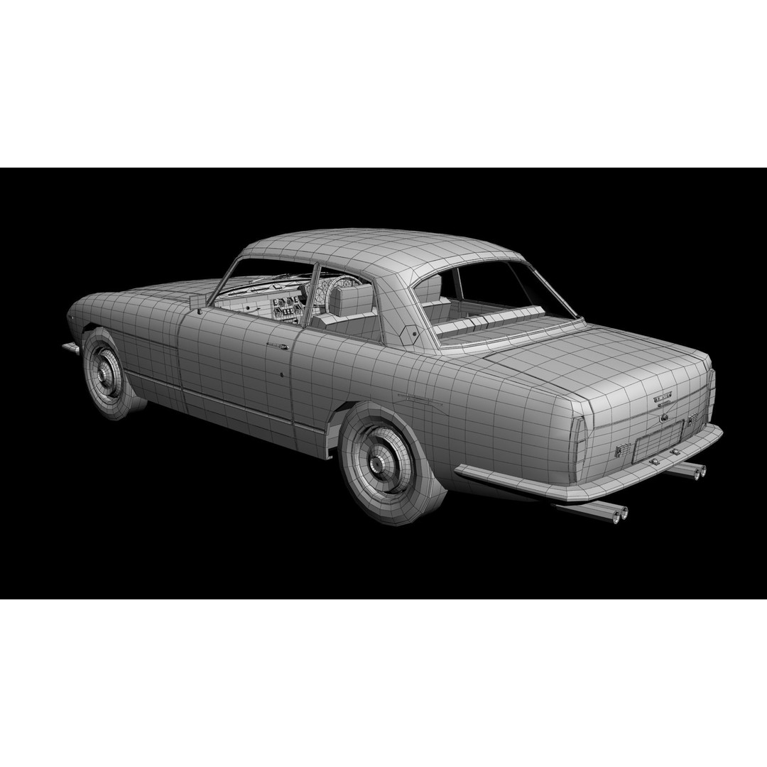 Bristol 411 Series 2 3D Model – High Poly Classic Car with Textures - View 17