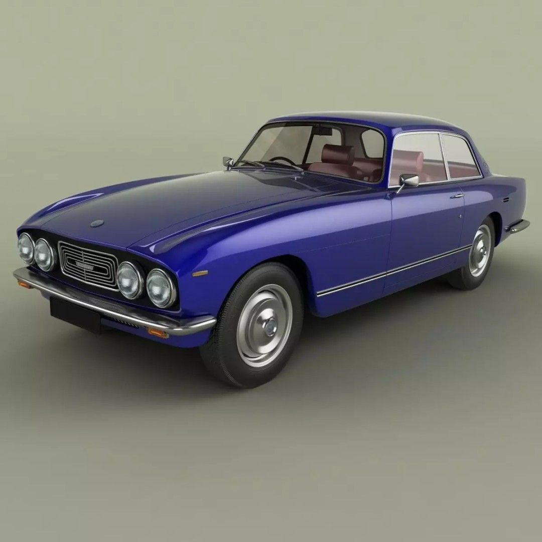 Bristol 411 Series 2 3D Model – High Poly Classic Car with Textures - View 2