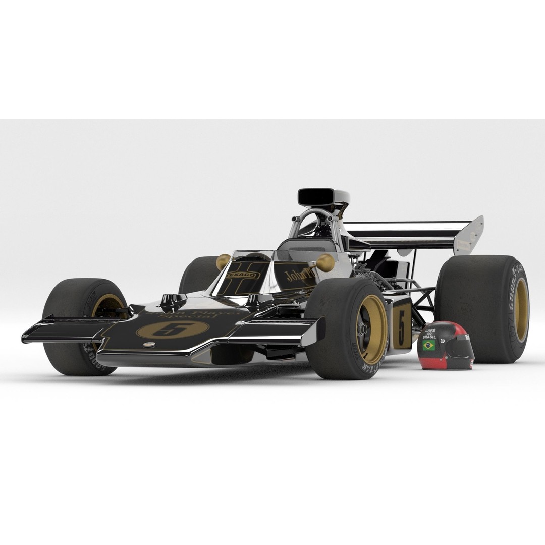 Lotus 72 3D Model – Iconic Racing Car with PBR Textures, FBX - View 10