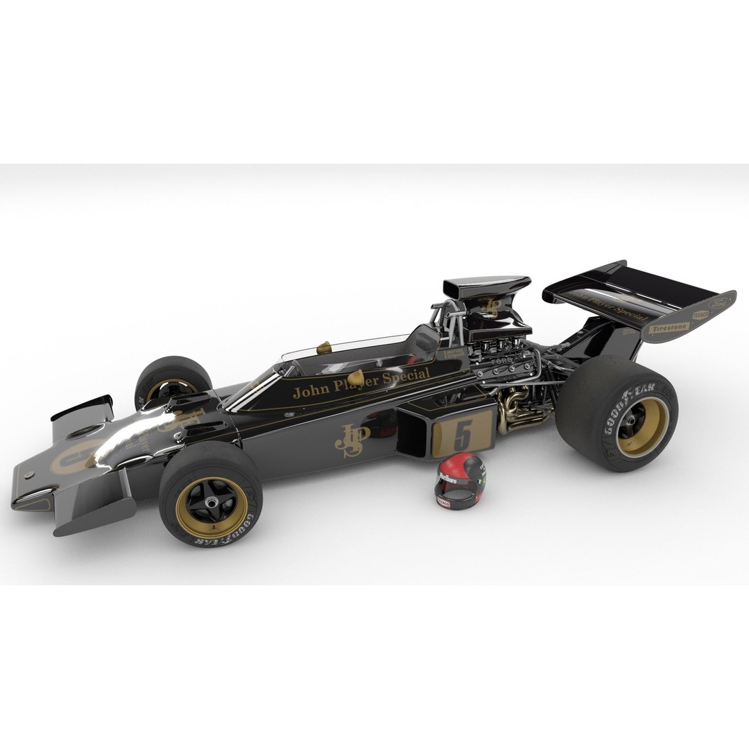 Lotus 72 3D Model – Iconic Racing Car with PBR Textures, FBX - View 11