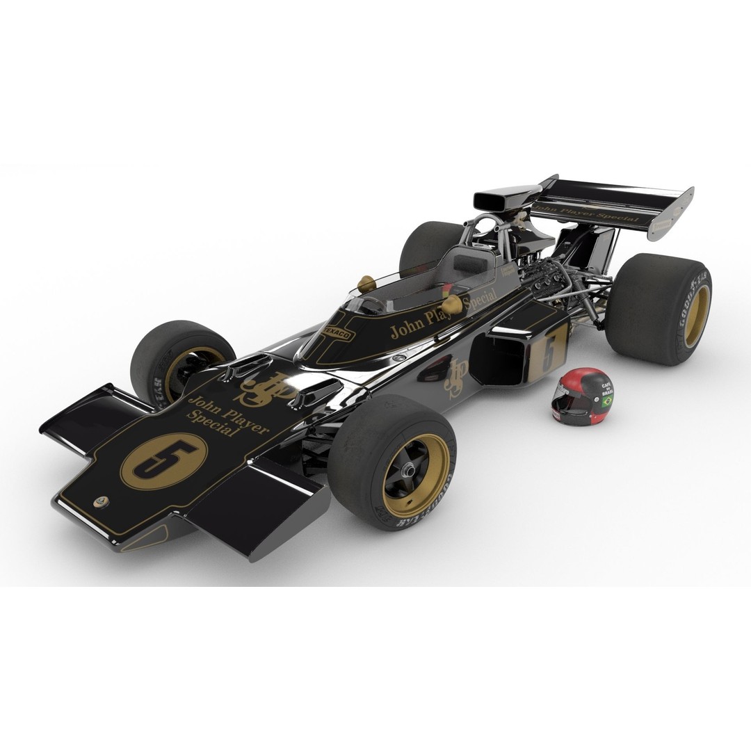 Lotus 72 3D Model – Iconic Racing Car with PBR Textures, FBX - View 12