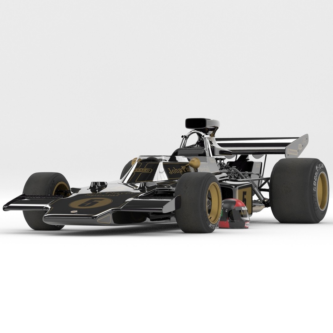Lotus 72 3D Model – Iconic Racing Car with PBR Textures, FBX - View 4