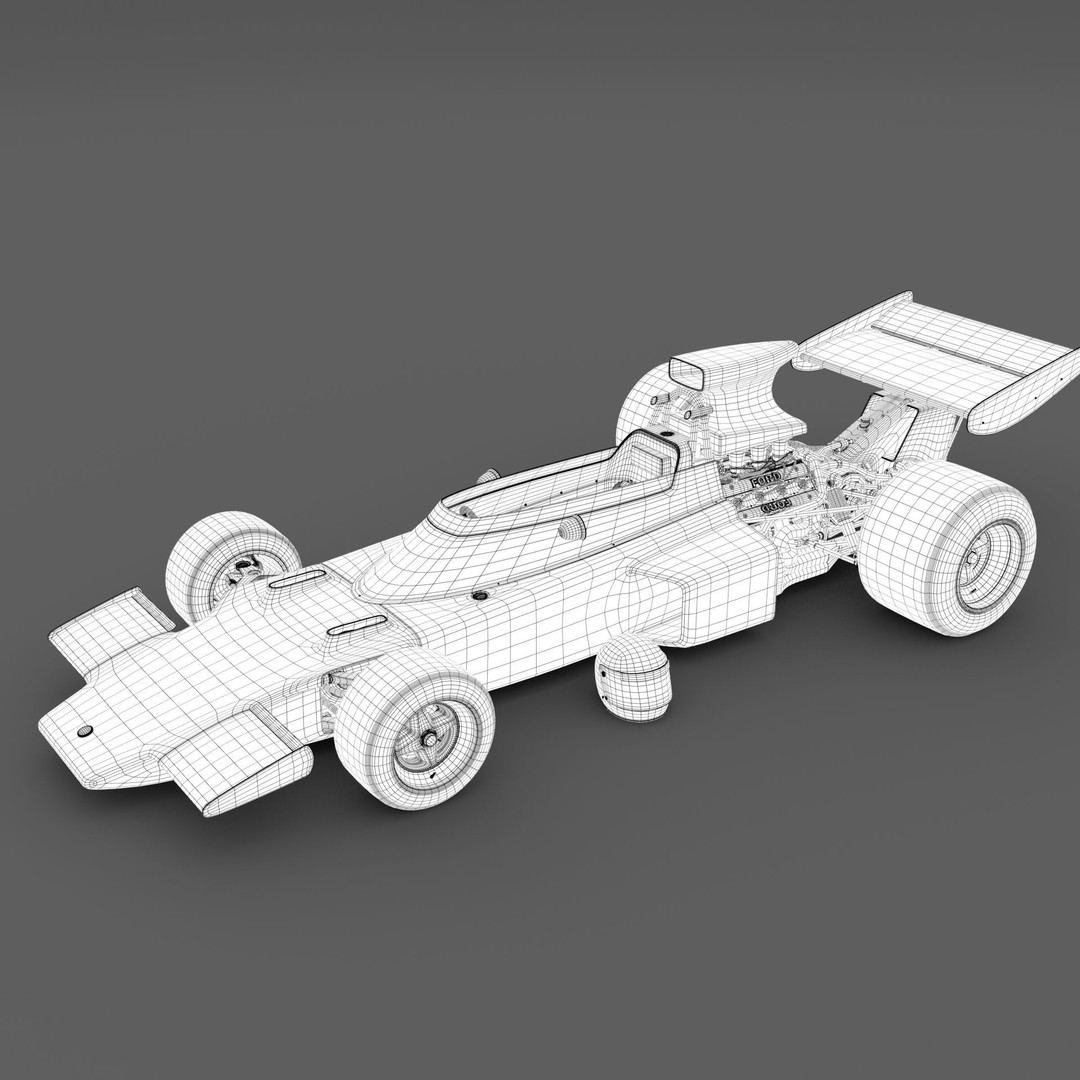 Lotus 72 3D Model – Iconic Racing Car with PBR Textures, FBX - View 9