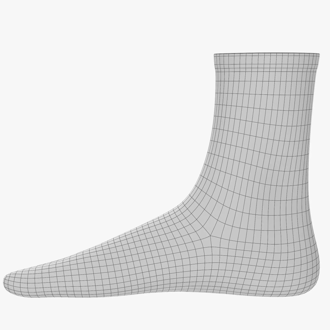 Socks 3D Model – Low Poly Realistic Clothing, FBX, OBJ, Blender - View 12