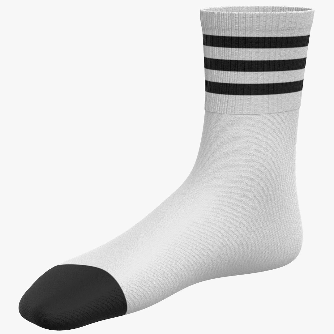 Socks 3D Model – Low Poly Realistic Clothing, FBX, OBJ, Blender - View 3