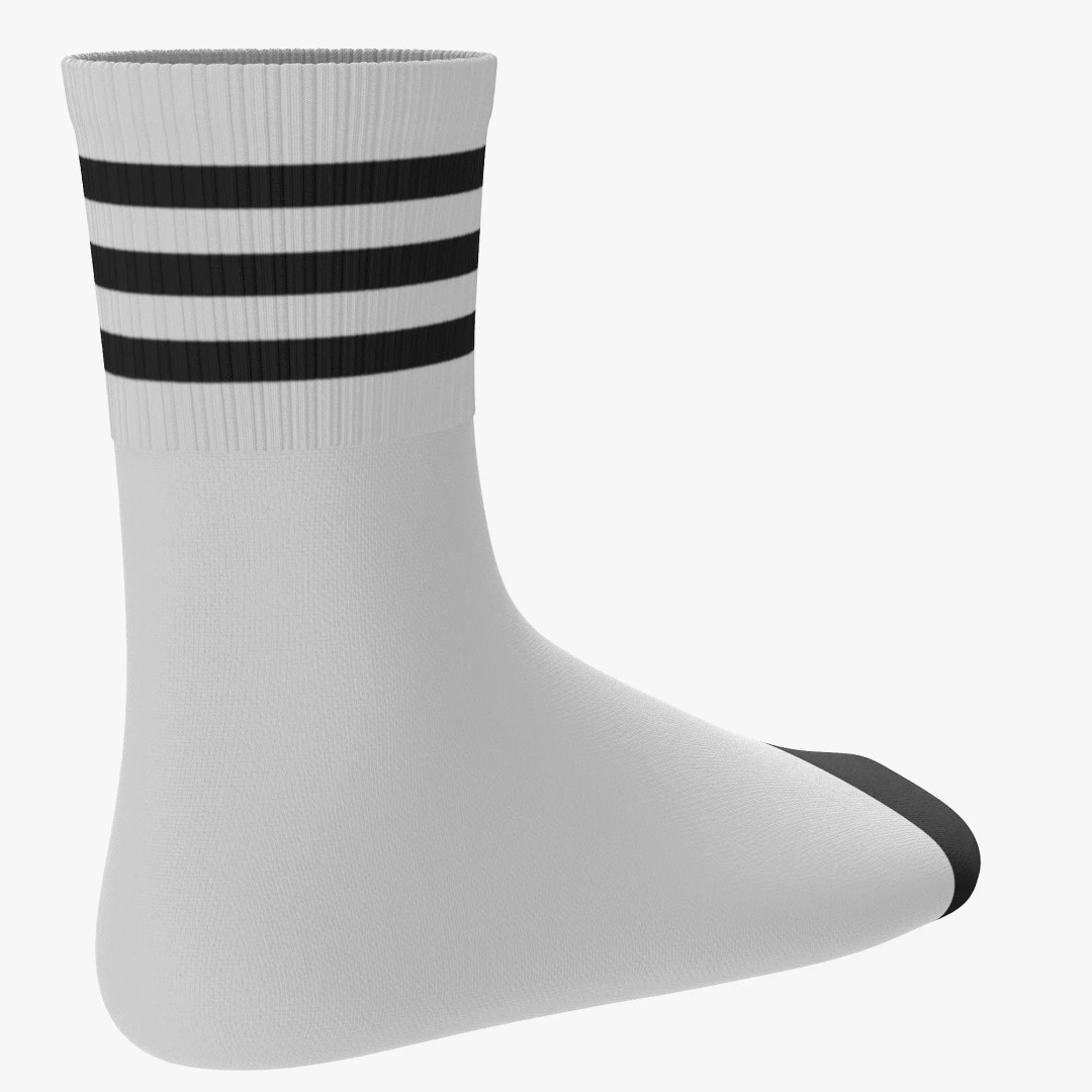 Socks 3D Model – Low Poly Realistic Clothing, FBX, OBJ, Blender - View 6