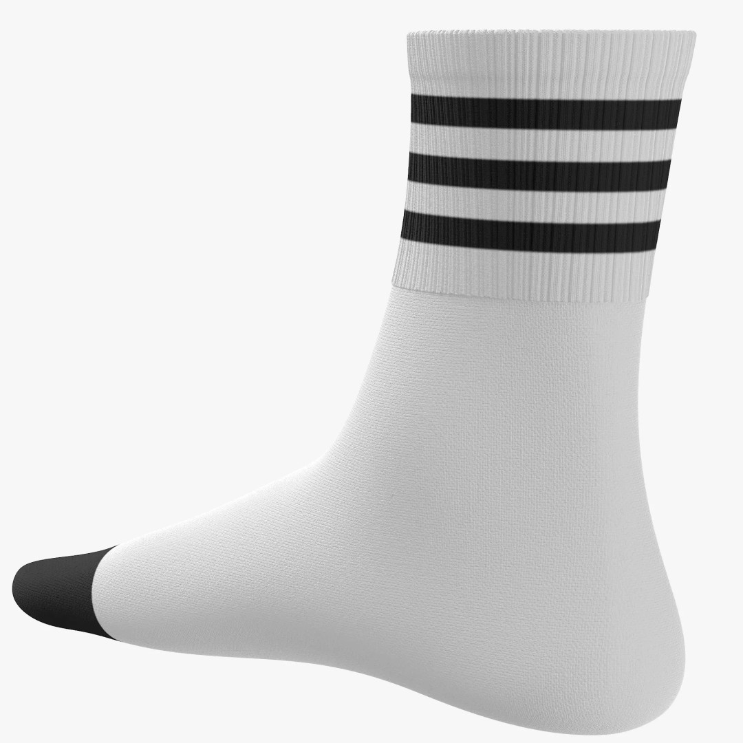 Socks 3D Model – Low Poly Realistic Clothing, FBX, OBJ, Blender - View 8