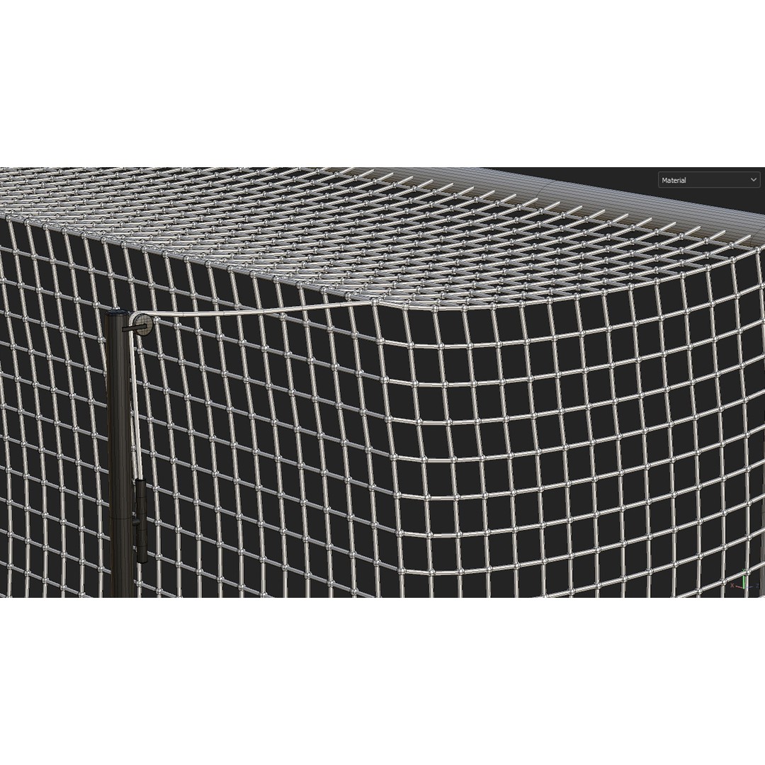 Soccer Goal 3D Model – Low Poly Game Asset, FBX, PBR Textures - View 18