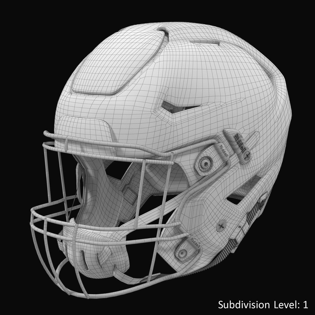 Riddel Speedflex Helmet 3D Model – Low Poly Game Asset, FBX, PBR Textures - View 4