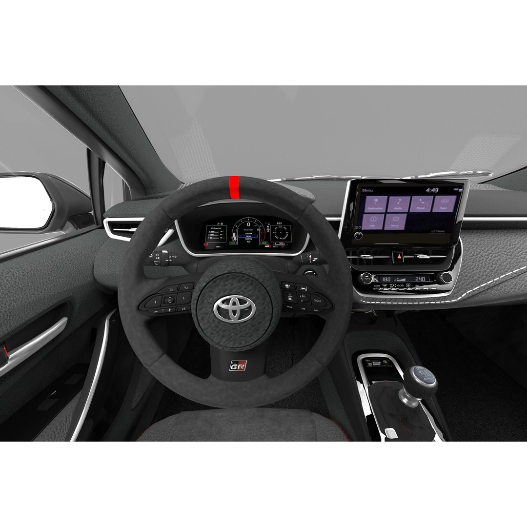 Toyota Corolla GR 2022 3D Model – High Poly Interior, FBX, Blender - View 22