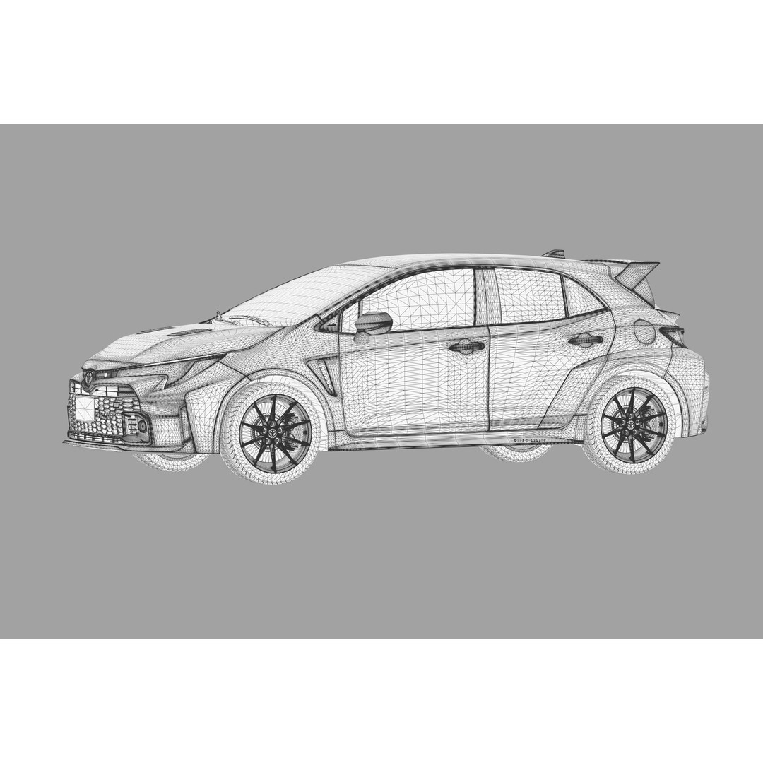 Toyota Corolla GR 2022 3D Model – High Poly Interior, FBX, Blender - View 41