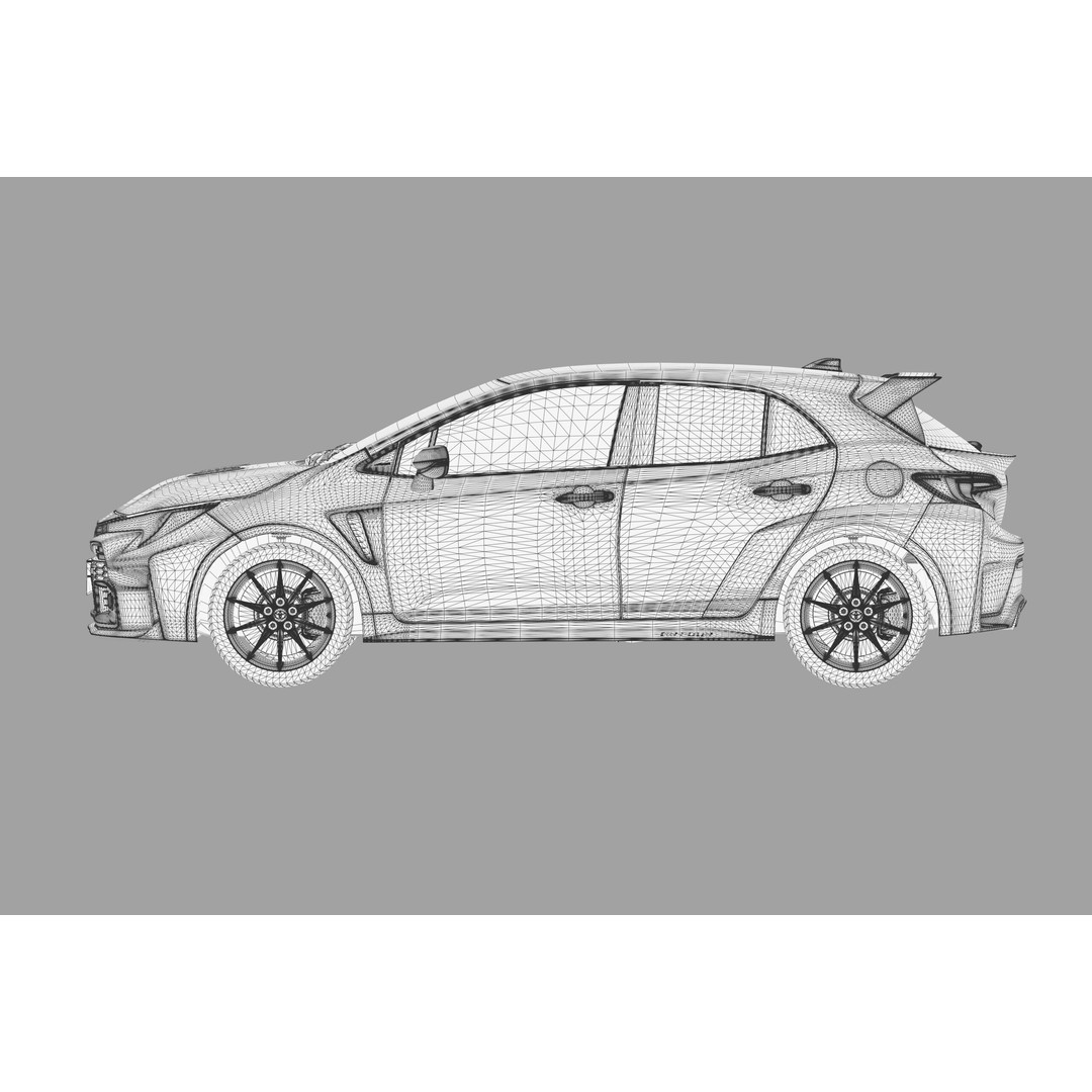 Toyota Corolla GR 2022 3D Model – High Poly Interior, FBX, Blender - View 42