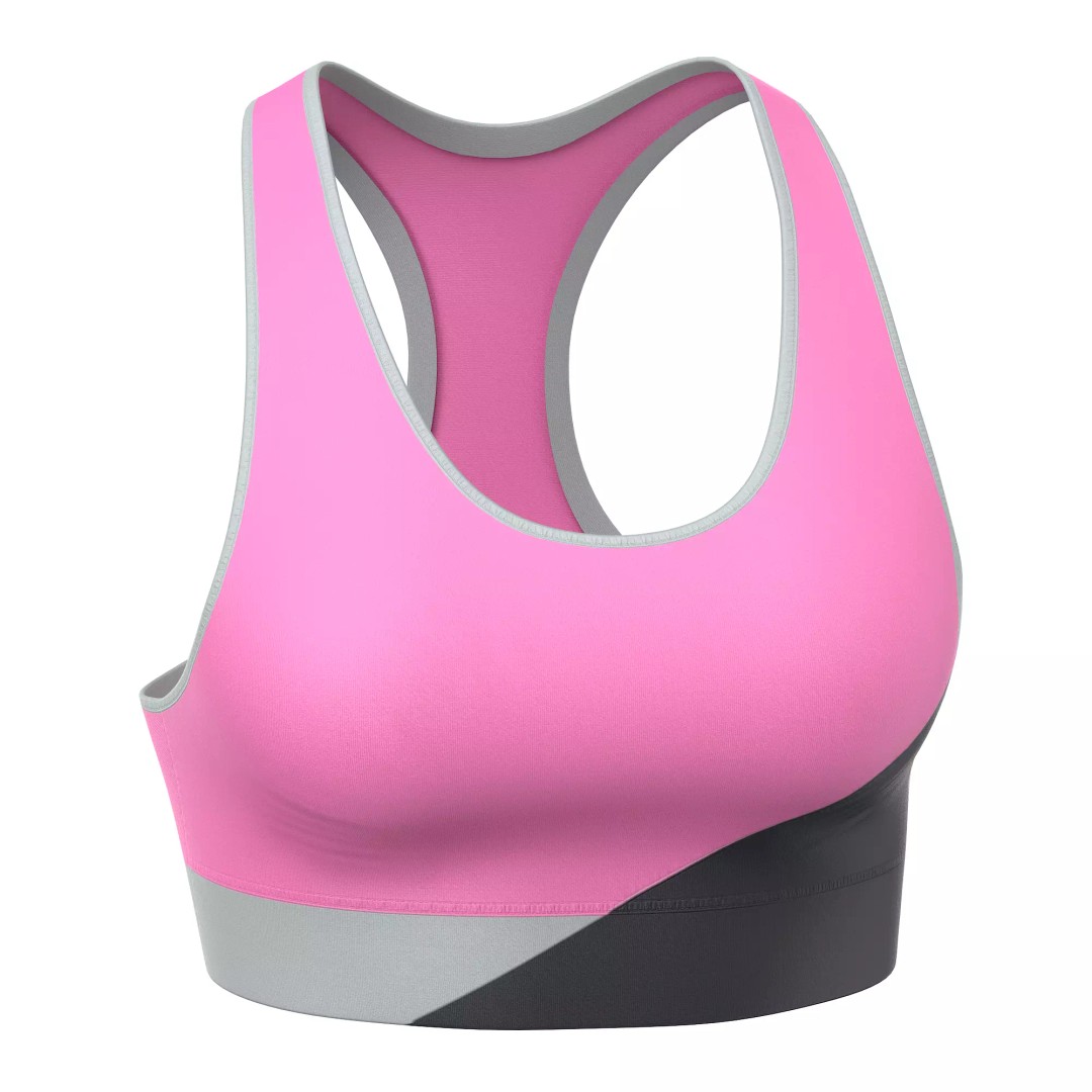 Sport Bra 3D Model – Low Poly Clothing Asset, PBR Textures, FBX