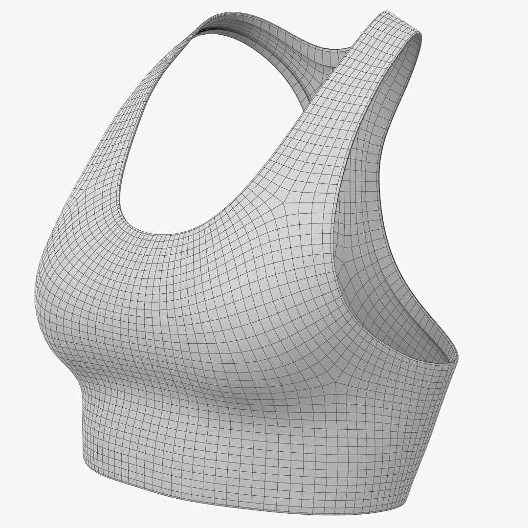 Sport Bra 3D Model – Low Poly Clothing Asset, PBR Textures, FBX - View 10