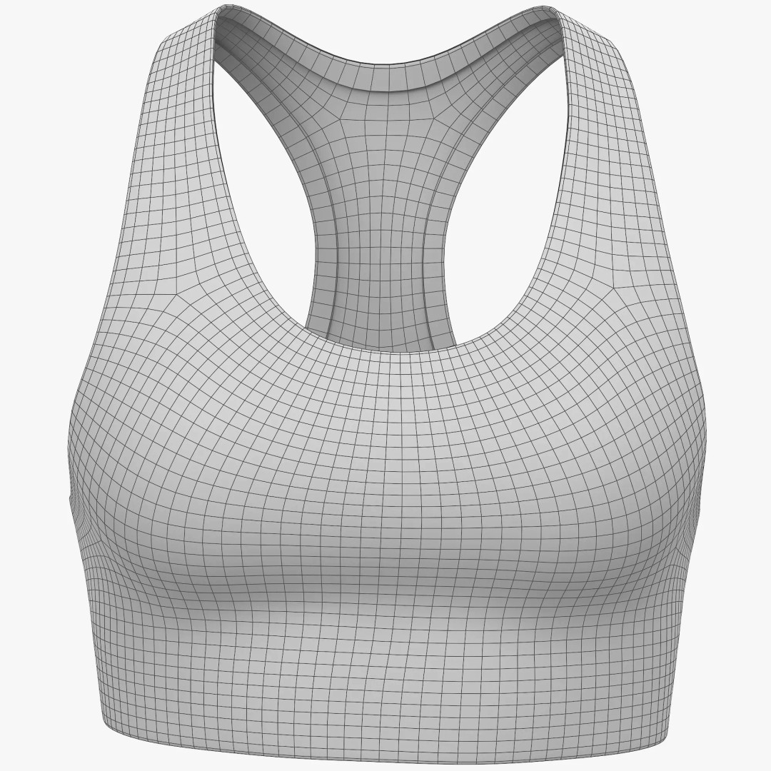Sport Bra 3D Model – Low Poly Clothing Asset, PBR Textures, FBX - View 12