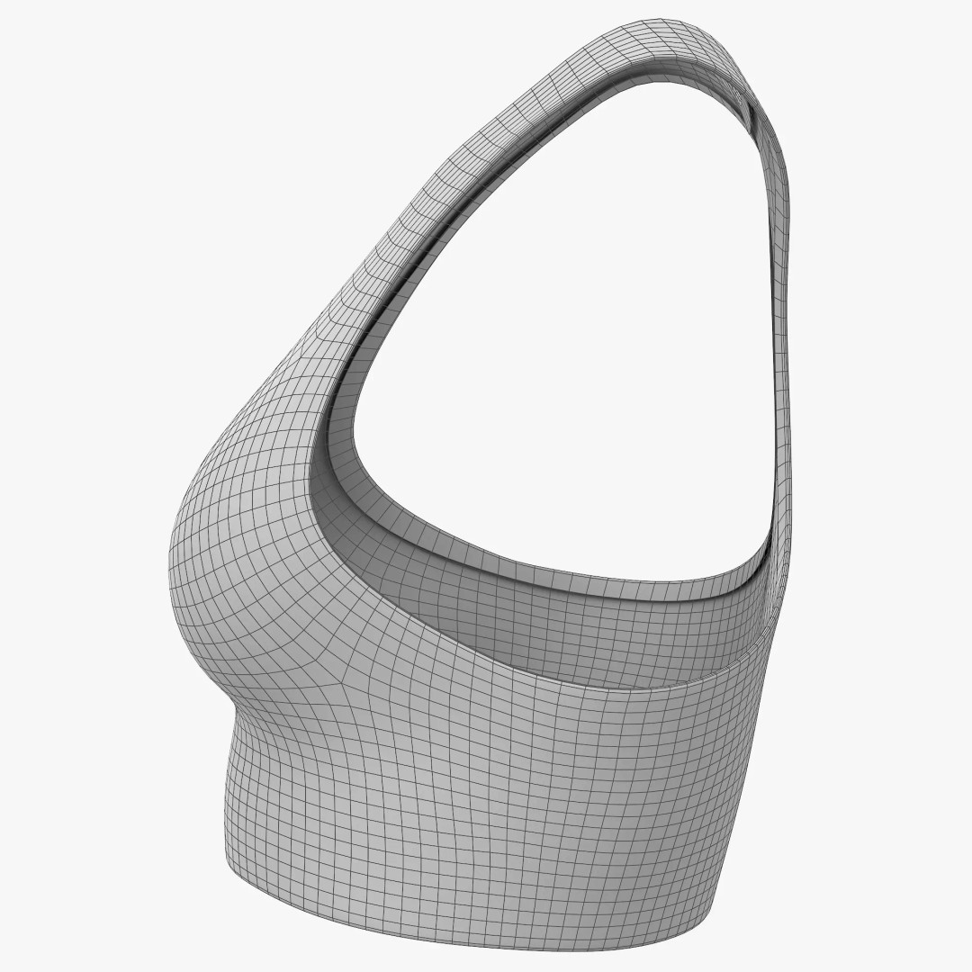 Sport Bra 3D Model – Low Poly Clothing Asset, PBR Textures, FBX - View 13