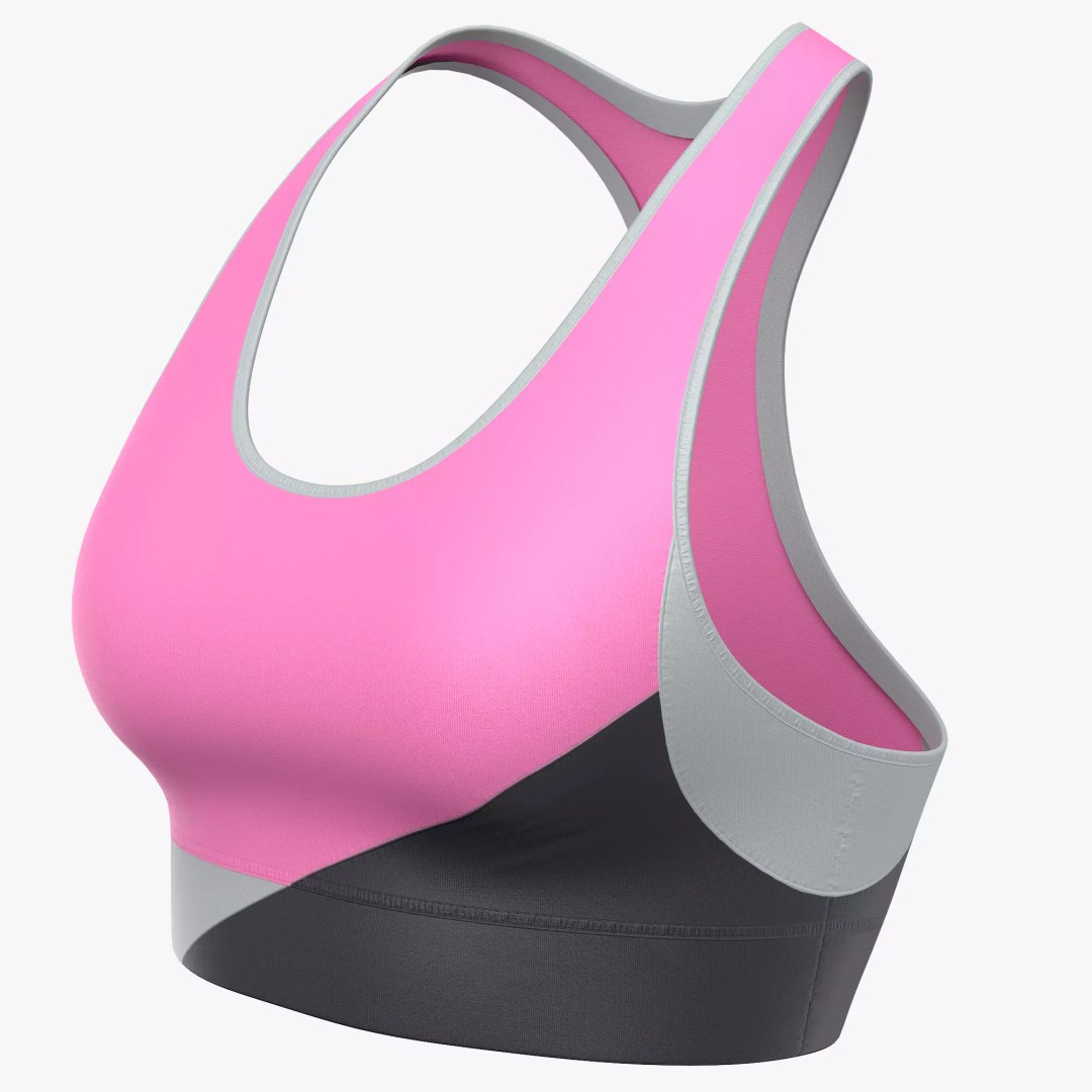 Sport Bra 3D Model – Low Poly Clothing Asset, PBR Textures, FBX - View 2