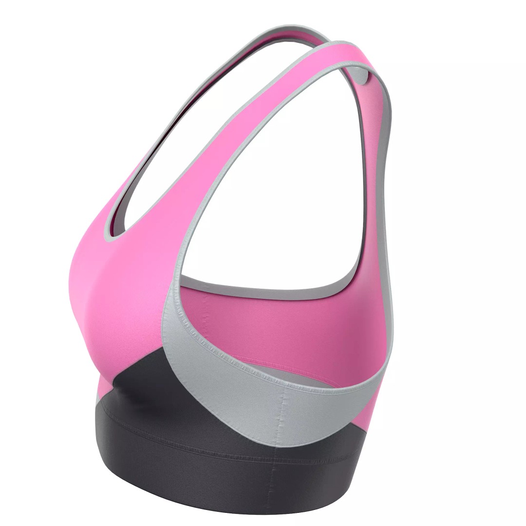 Sport Bra 3D Model – Low Poly Clothing Asset, PBR Textures, FBX - View 21
