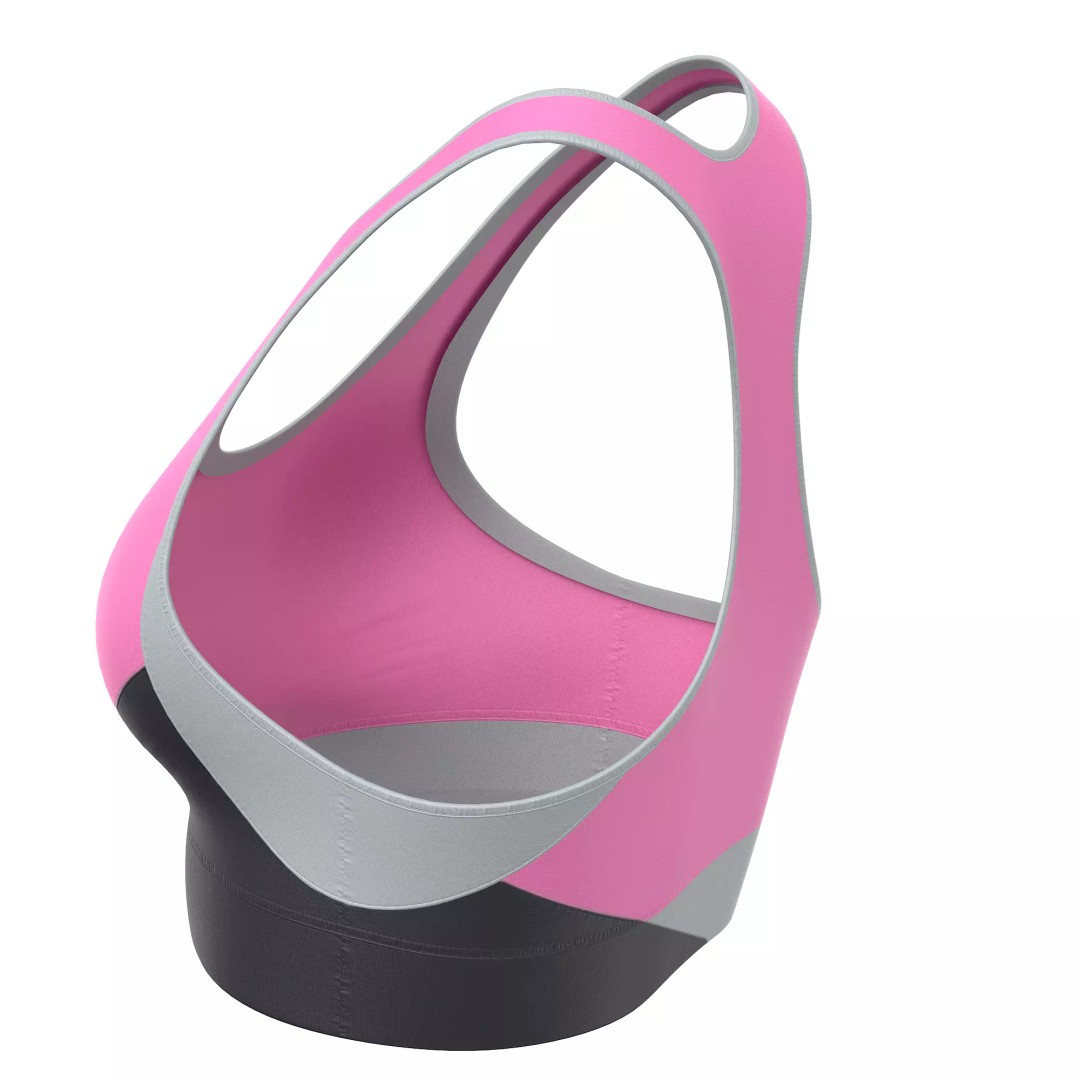 Sport Bra 3D Model – Low Poly Clothing Asset, PBR Textures, FBX - View 24